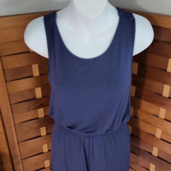 Navy blue shorts romper - Picture 3 of 12